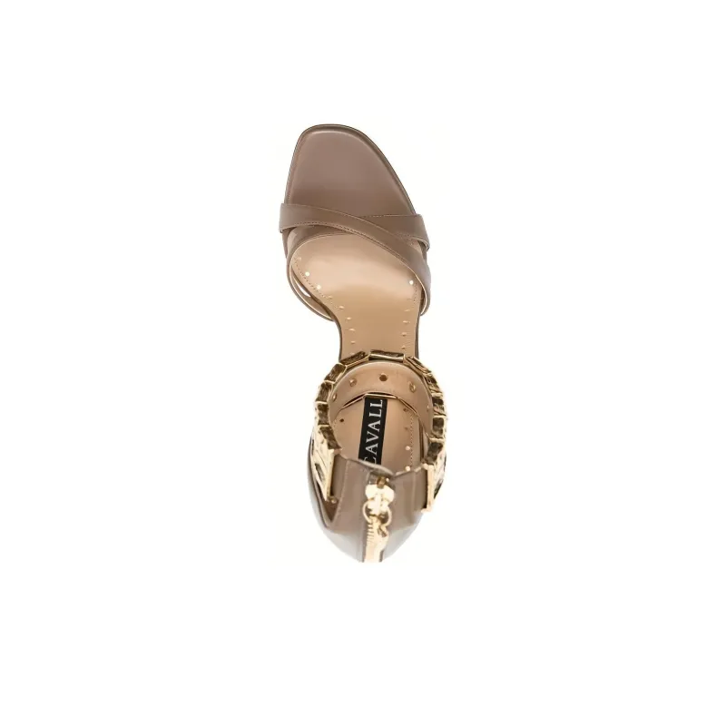 Roberto Cavalli Strap Sandals 15cm Women's Beige-3