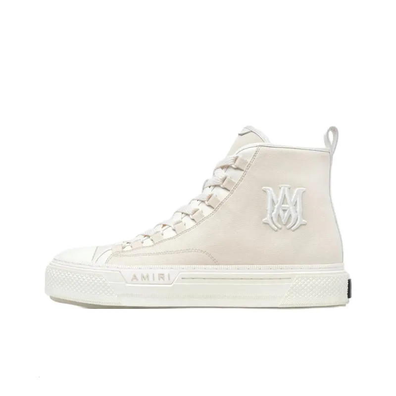 AMIRI Ma Court Hi High Top Skateboard Shoes Women's Ecru-0