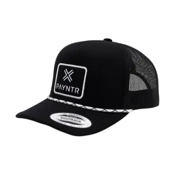 PAYNTR Cotton Polyester Elastane Blend Baseball Caps Unisex Black