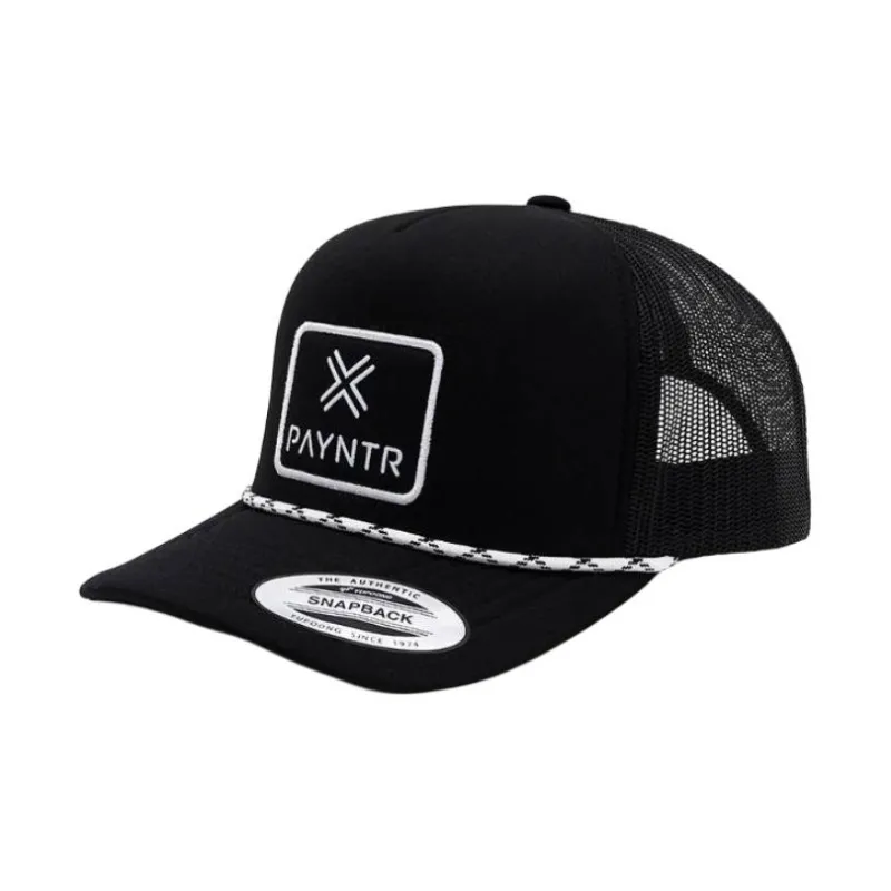 PAYNTR Cotton Polyester Elastane Blend Baseball Caps Unisex Black-0