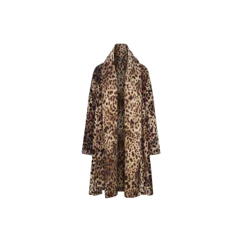 Skims X Dolce&Gabbana Silk Terry Robe Leopard