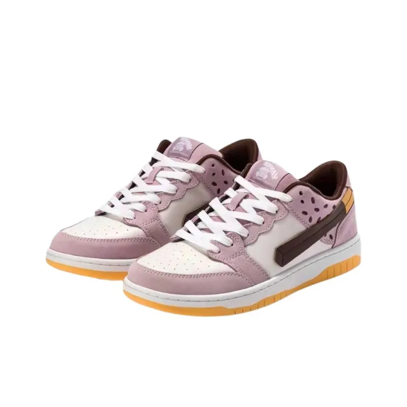 Vandy The Pink Low Top Stylish Skateboarding Shoes Men's White Pink-3