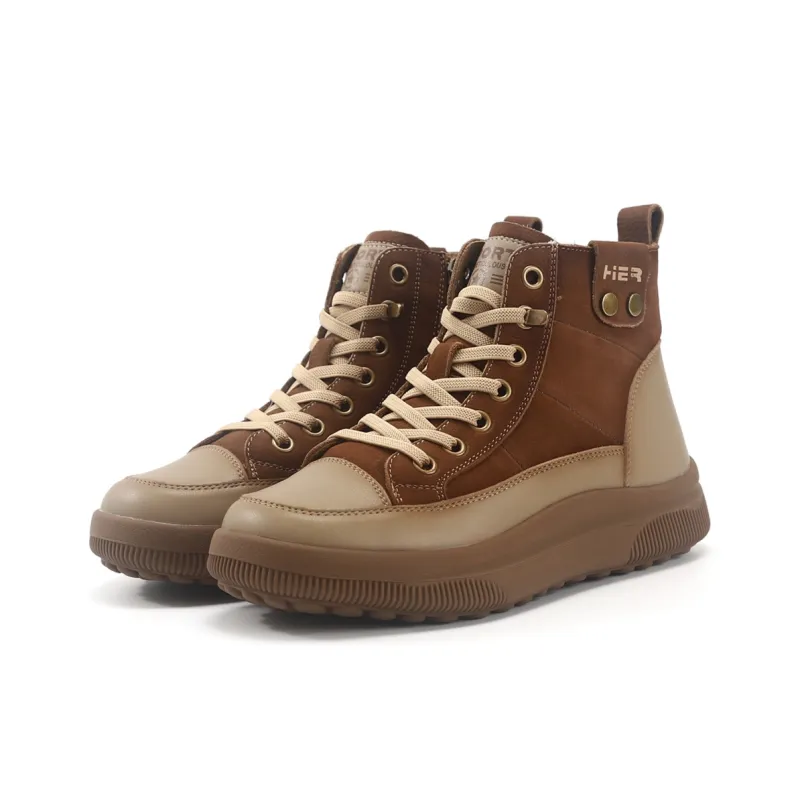 TOM TAILOR Cool Black Brown Shadow Stylish Shoes Anti Slip Wear Resistant High Top Casual Shoes Women's-8