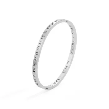 CLARKIA FLOWER Titanium Steel Bangles Women's