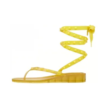 Valentino Rockstud One Strap Sandals Women's Yellow