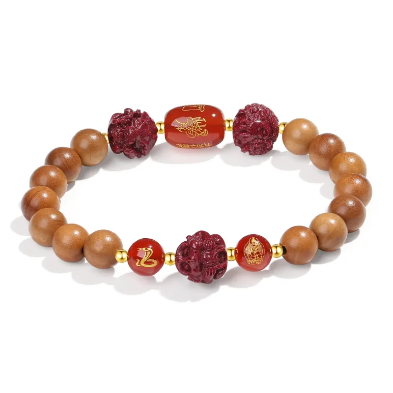 PUTUOSHANWENCHUANG Barbie Sandalwood Bracelets Unisex-9