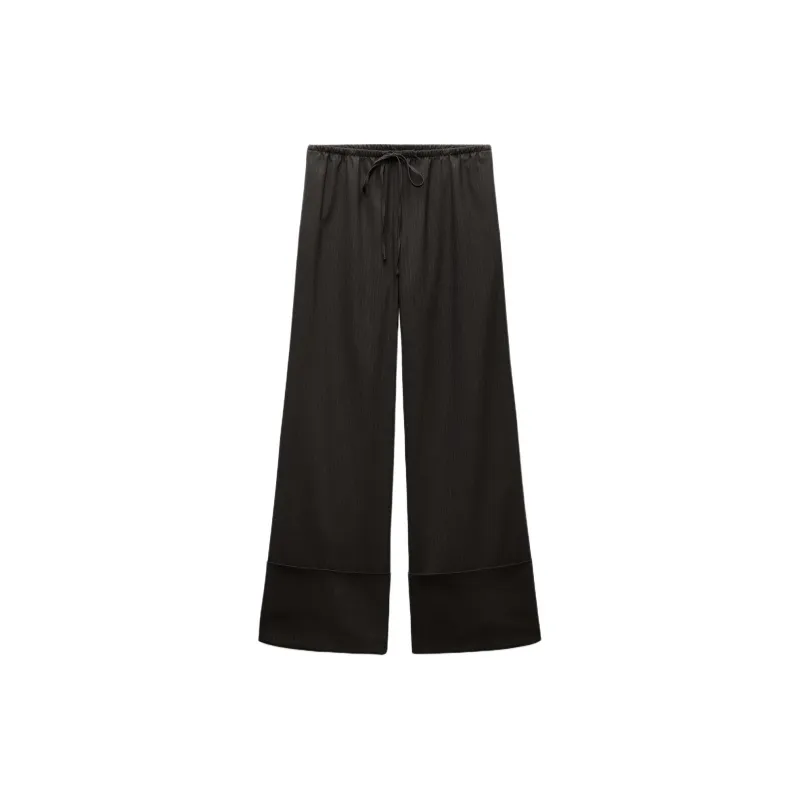 ZARA ZW Series Pajama Pants Women's Dark Brown-0