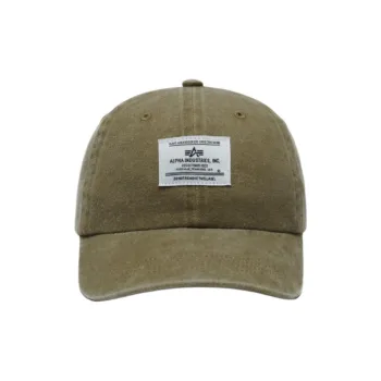 Alpha Industries Cotton Baseball Caps Men's Green
