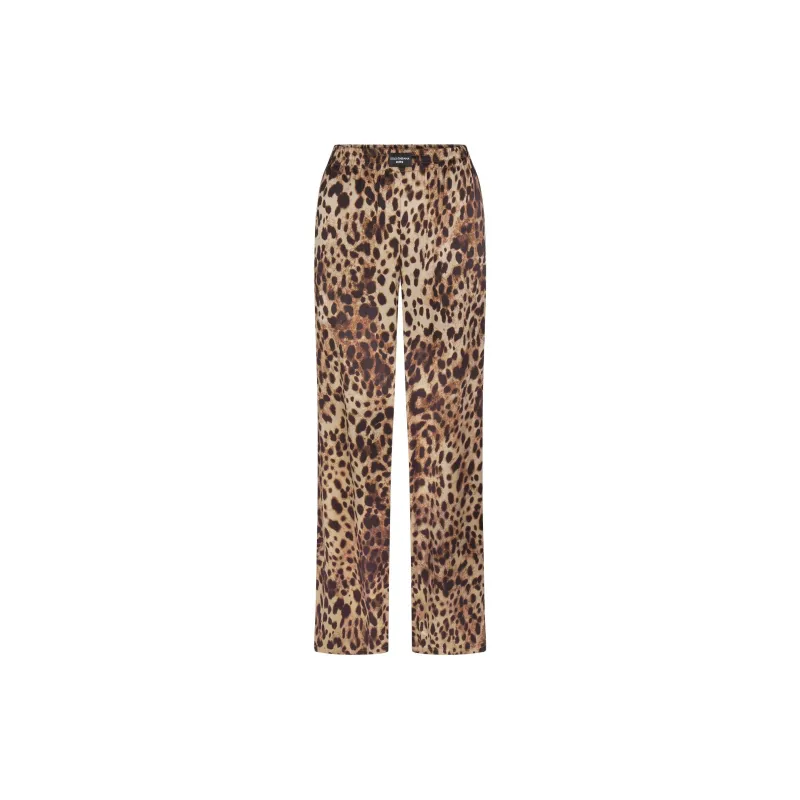 Skims X Dolce&Gabbana Cotton Jersey Long Sleeve T Shirt Leopard-2