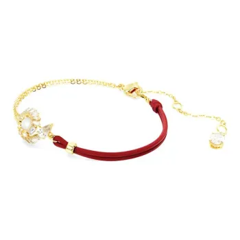 Swarovski Faux Crystal Bracelets Women's Gold/Red