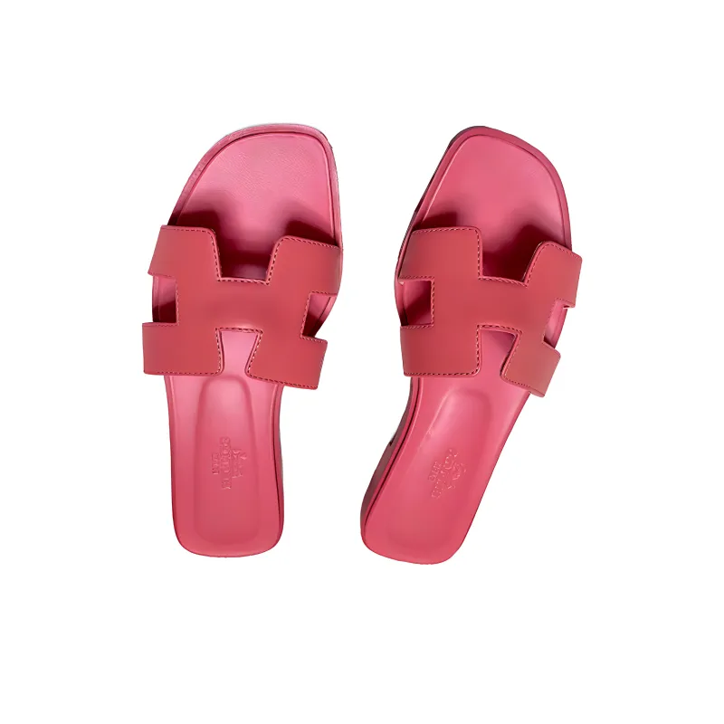 HERMES Oran Slide Slippers Women's Pink-1