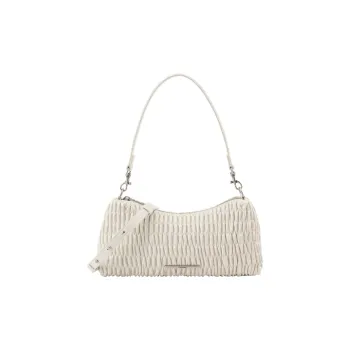 CALVIN KLEIN Blended Material Shoulder Bag Women's Milk White
