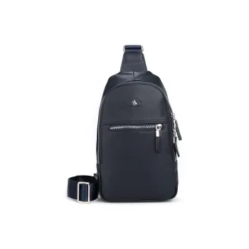 SANTA BARBARA POLO & RACQUET CLUB Cow Leather One Shoulder Sling Bag Regular Men's Blue