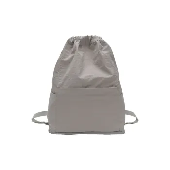 Yalu Washed Cloth Backpack Unisex Light Gray/Black/Dark Blue