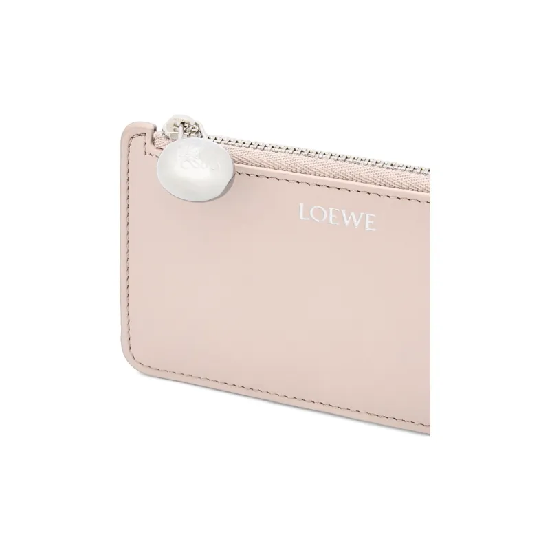 LOEWE Bright Nappa Calfskin Card Holder Women's Talc-3