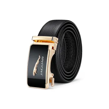 JAGUAR Cow Leather Leather Belts Men's Black 3.55CM