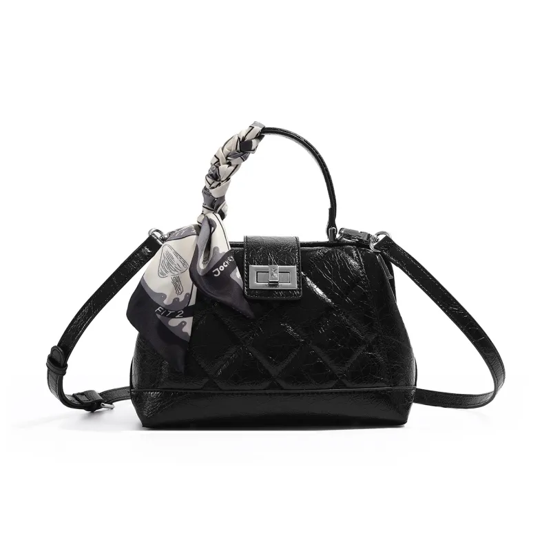 MISS GAIL Artificial Leather Shoulder Bag, Crossbody Bag, Handbag Regular Women's Black/White-0