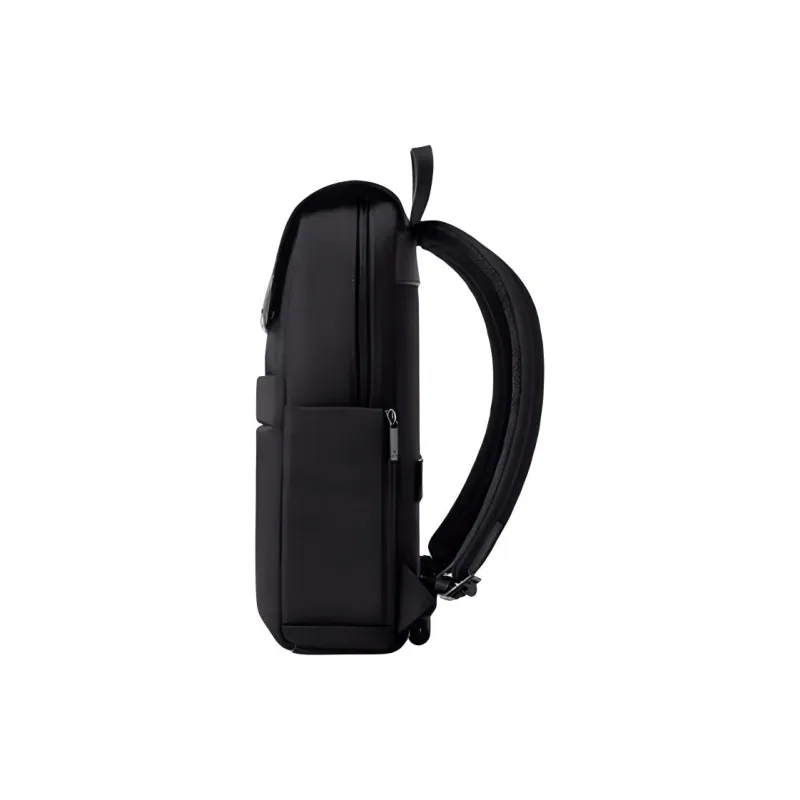 SAMSONITE Cow Split Leather Bonded Synthetic Leather Laptop Backpack Men's Black-2