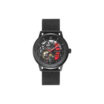 PierreLannier PADDOCK Wrist Watch Mechanical Movement Stainless Steel Strap Black Dial Men's Watches