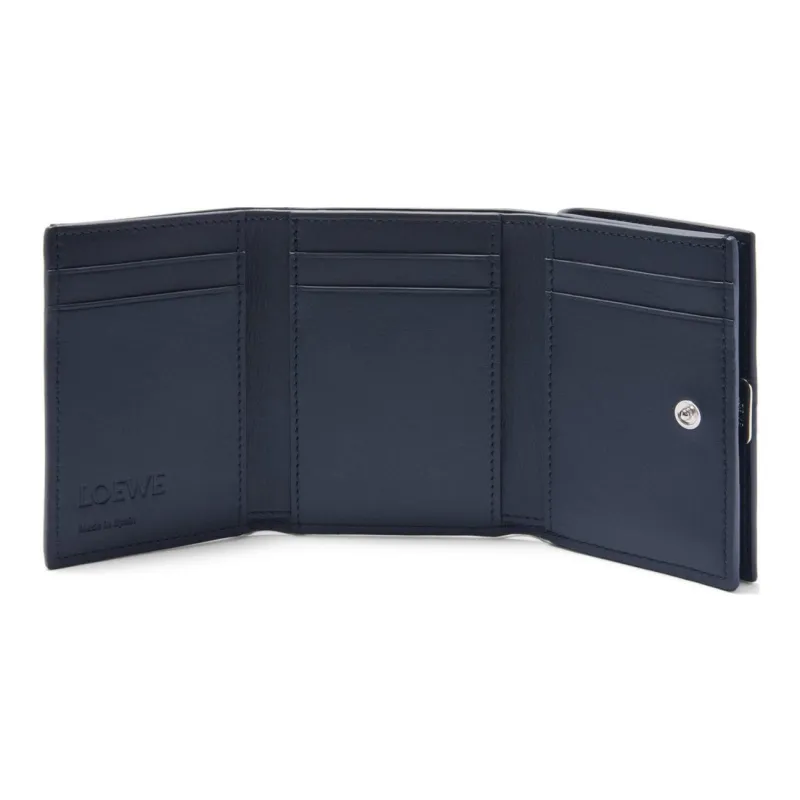 LOEWE Shiny Nappa Calfskin Wallet Women's Dark Marine Blue-1