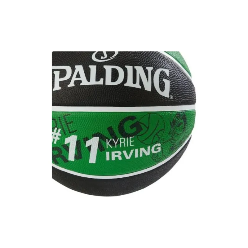 SPALDING Rubber Basketball Black Green, Celtics Size 7 Training Unisex-3
