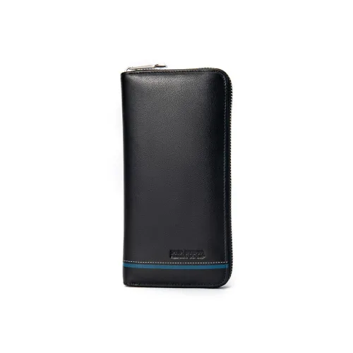 SANTA BARBARA POLO & RACQUET CLUB Cow Leather Wallet Men's Black
