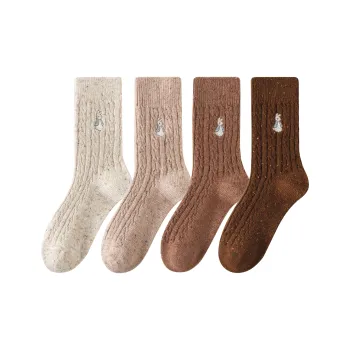 Caramella x Peter Rabbit Mid Calf Socks Women's 4 Pack