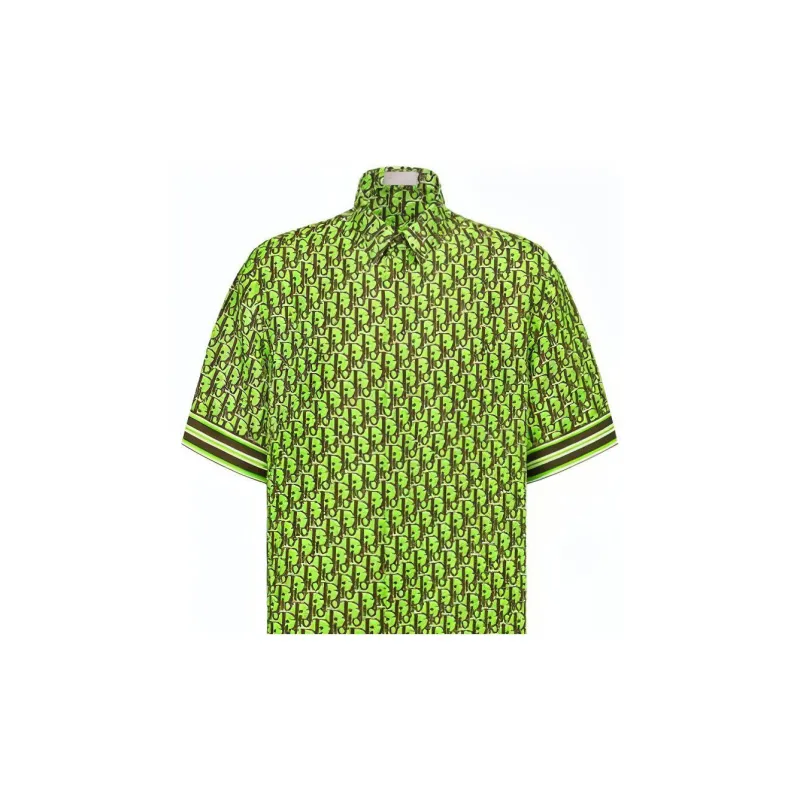 DIOR Oblique Pixel Short Sleeved Shirt-4