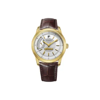 ROSSINI Automatic Mechanical Movement Genuine Leather Strap Watch Men's Watches Silver Dial