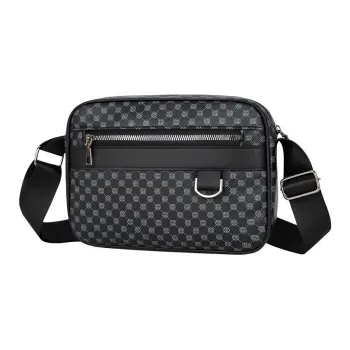 Yalu PU Crossbody Bag Regular Men's Black/Coffee