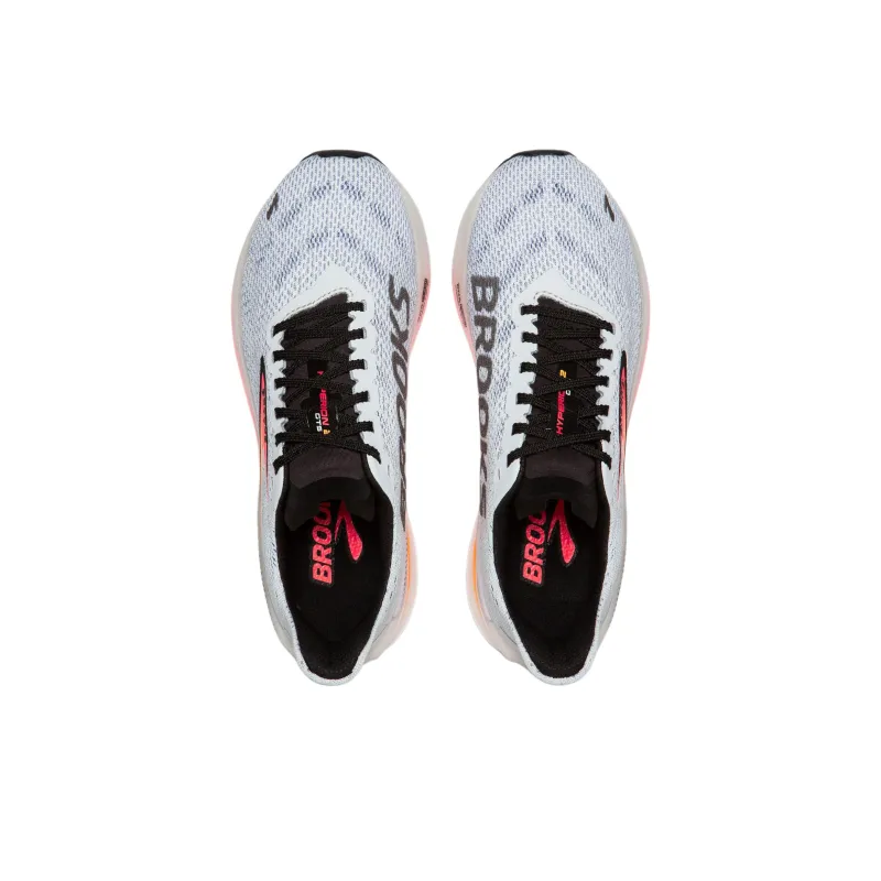Brooks Hyperion GTS Slip Resistant, Abrasion Resistant, Breathable Low Top Casual Running Shoes Men's White Orange-4