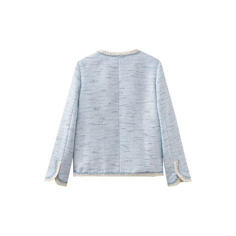 SHUIYUNJIAN Cropped Coat Women's Light Blue-1