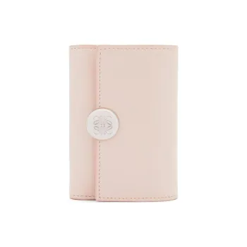 LOEWE Napa Calf Leather Wallet Small Size Women's Talc