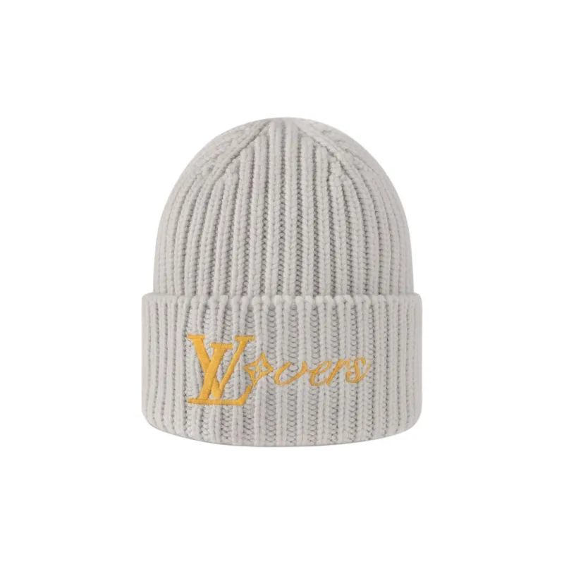 LOUIS VUITTON Sheep Wool Beanies Men's Gray-0
