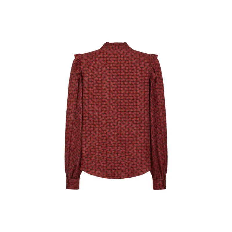JZ. ANNAKRO Shirt Women's Floral Maroon-1