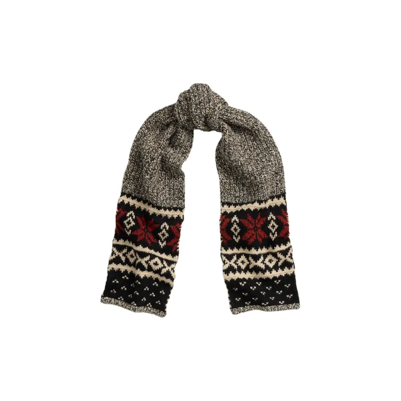 Polo Ralph Lauren Merino Wool Cotton Linen Knitted Fabric Wool Blend Knit Scarves Women's Black-0