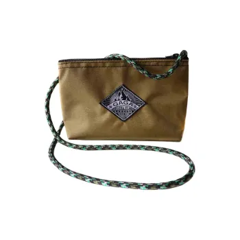 GAGA EQUIPMENT Nylon Fabric Envelope Bag Shoulder Bag Crossbody Bag Mini Unisex Camel