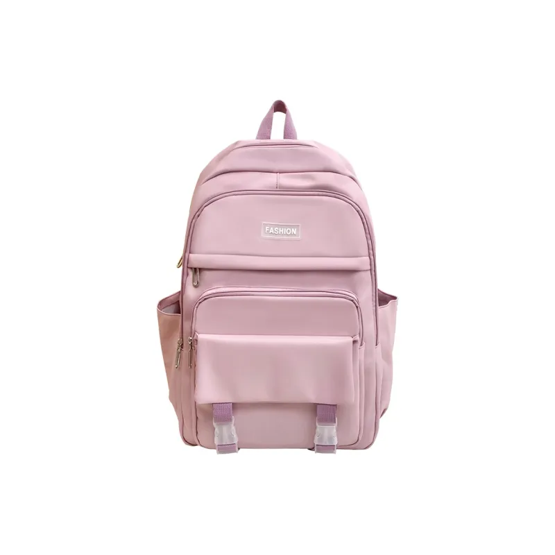 Yalu Nylon Water Repellent Backpack Tubas Unisex Black/Pink/Purple/Green/Blue-4