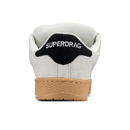 LuzaoT SUPER DRAG Anti Slip Wear Resistant Low Top Skateboard Shoes Unisex Light Gray Black-4