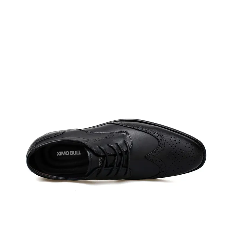 XIMO BULL Dress Shoes Men Low Top Black-4