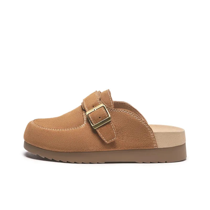 Hotwind Pinecone Grey Series Closed Toe Slippers Women's-0
