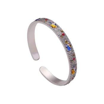 Reverevis 999 Fine Silver Bangles Women's