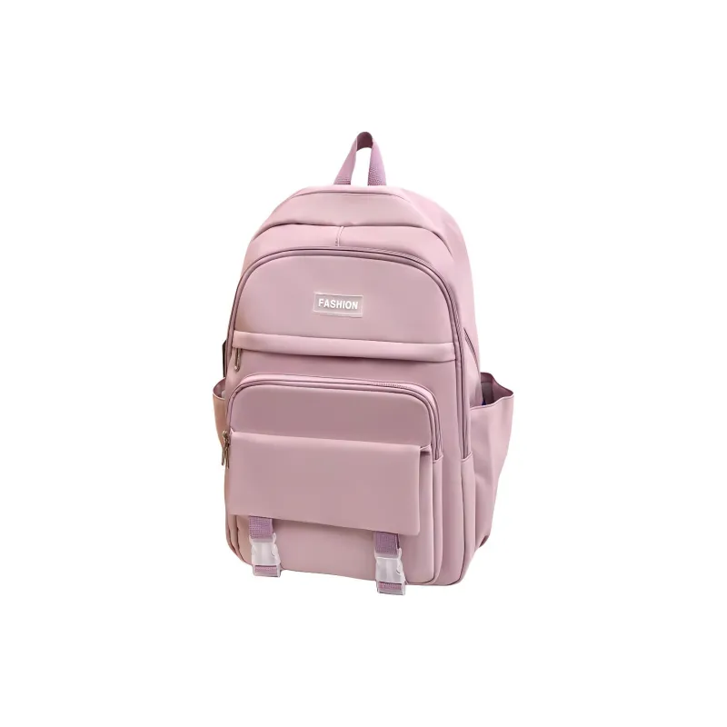 Yalu Nylon Water Repellent Backpack Tubas Unisex Black/Pink/Purple/Green/Blue-5