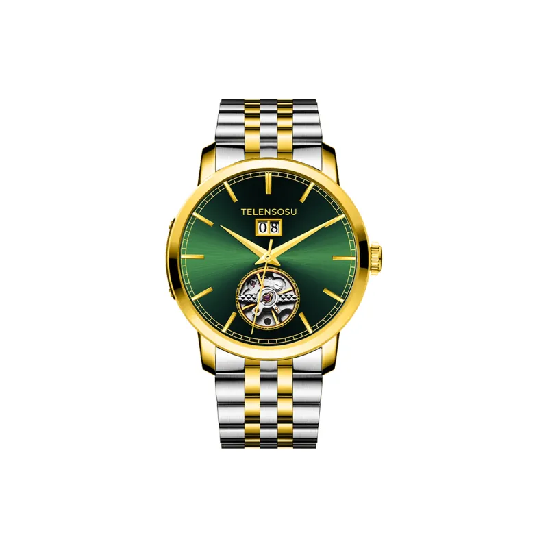 TELENSOSU Automatic Mechanical Movement Stainless Steel Watchband Watch Men's Watches Silver Dial-11