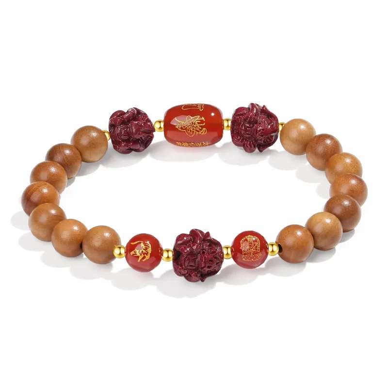 PUTUOSHANWENCHUANG Barbie Sandalwood Bracelets Unisex-6