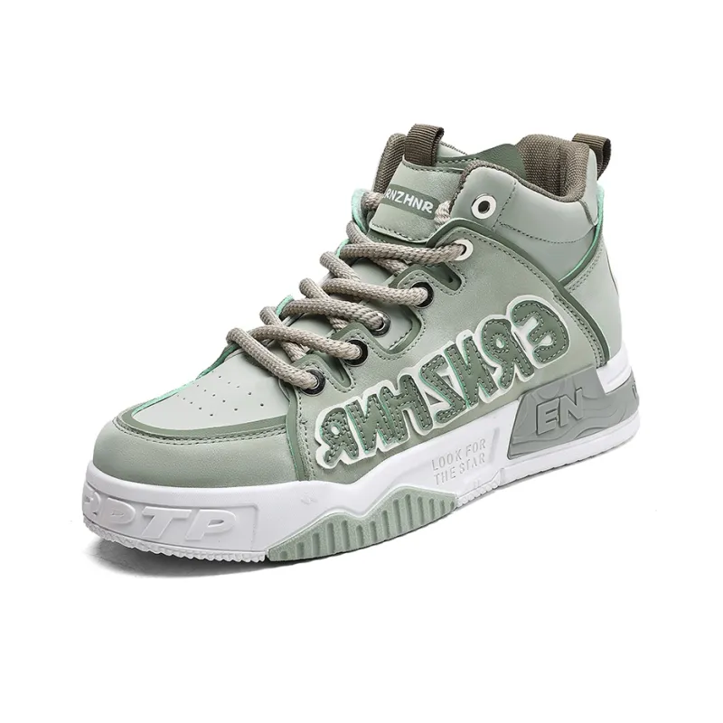 AD Anti-Slip And Wear-Resistant Height Increasing High-Top Skateboard Shoes Men's-12