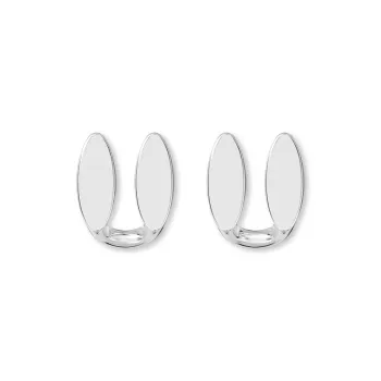 Mistova JEWELRY S925 Silver Chain Hoop Stud Earrings Unisex
