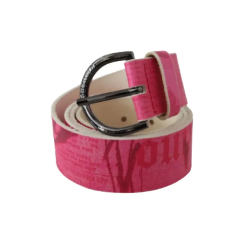 JOHN GALLIANO Leather Leather Belts Women's Rose Red --1