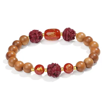 PUTUOSHANWENCHUANG Barbie Sandalwood Bracelets Unisex