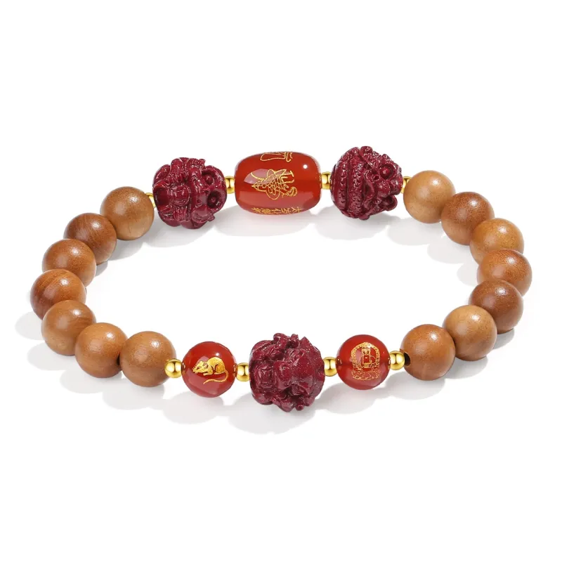 PUTUOSHANWENCHUANG Barbie Sandalwood Bracelets Unisex-0
